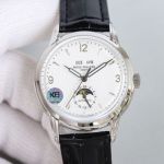 KB Factory Buy High Quality Copy Patek Philippe Grand Complications White Dial Black Leather Strap Watch